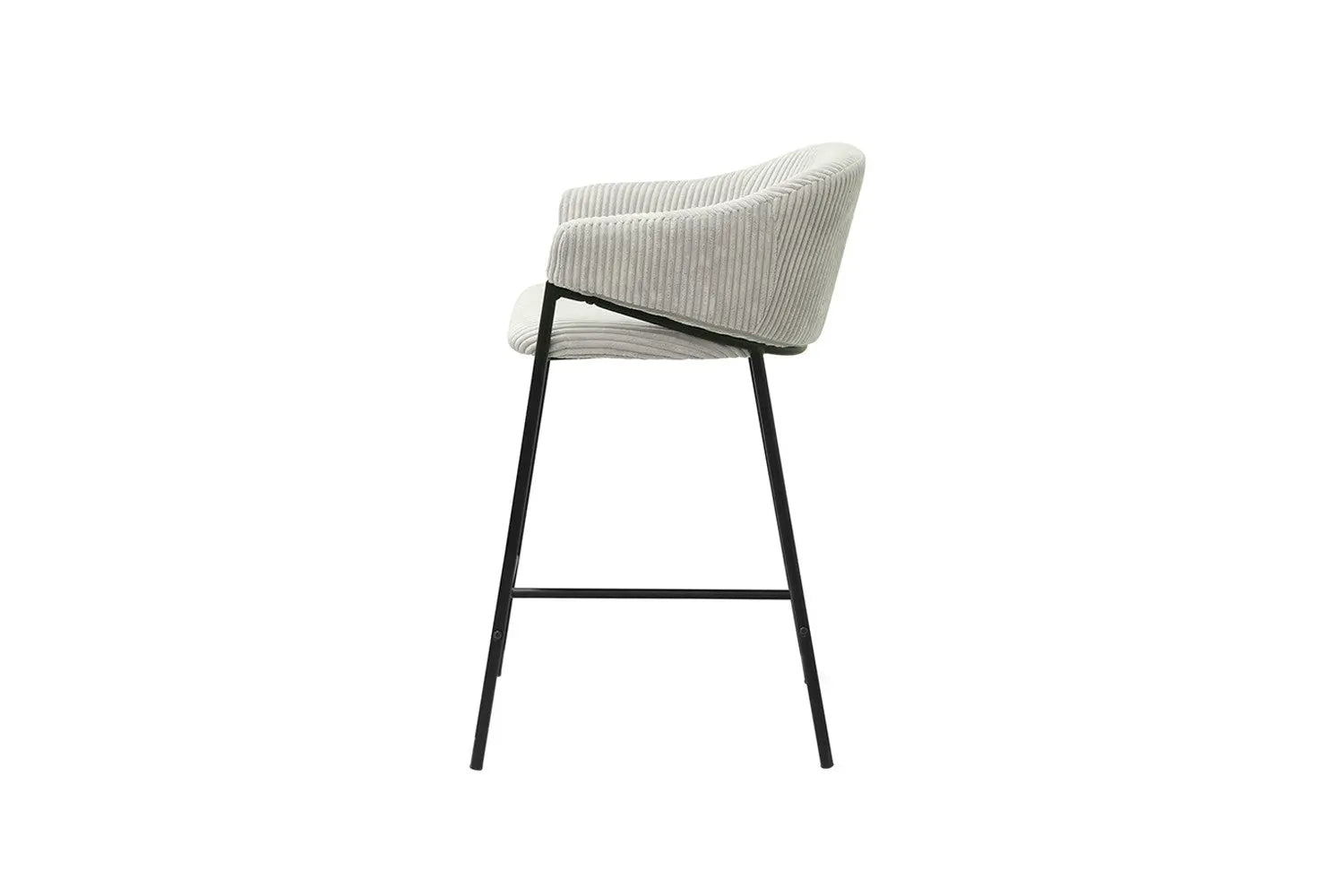 Lot de Chaises de Bar HINAYA en Tissu Gris Clair - 54 x 59 cm ROUSSEAU