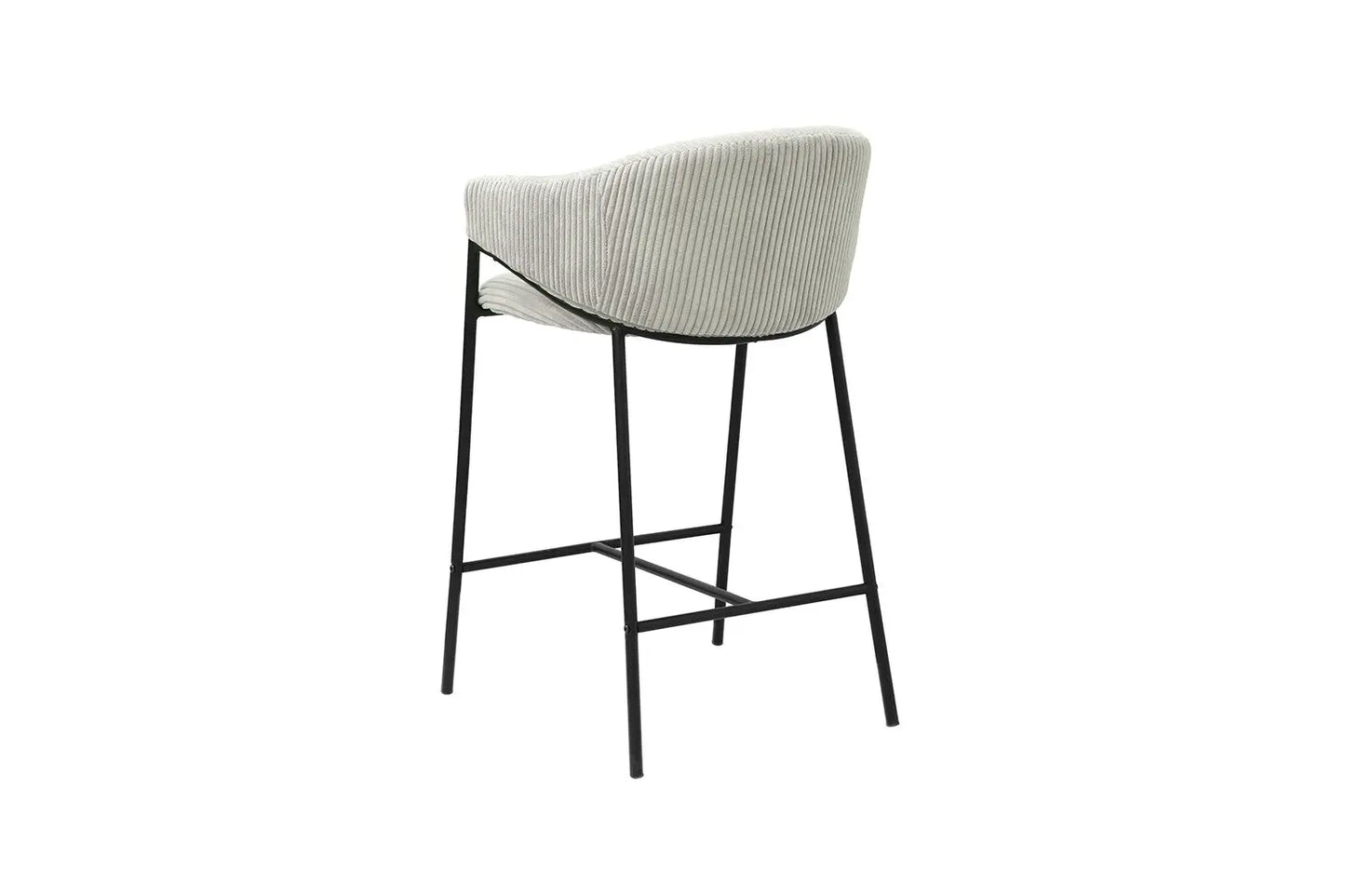 Lot de Chaises de Bar HINAYA en Tissu Gris Clair - 54 x 59 cm ROUSSEAU