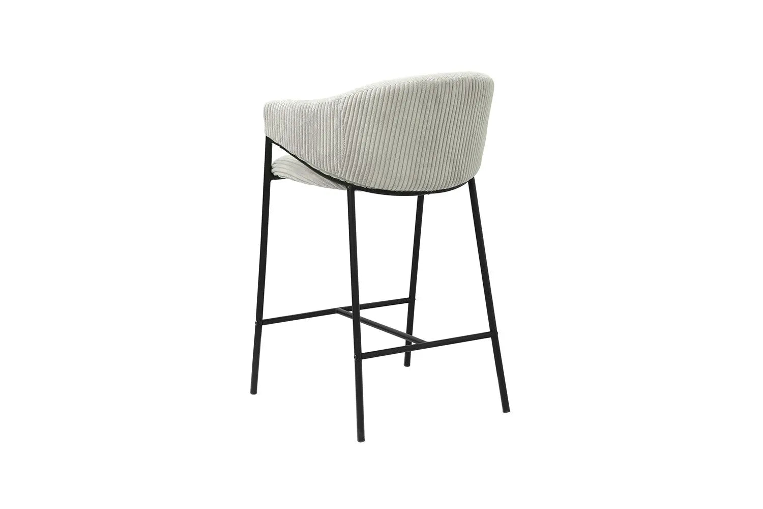 Lot de Chaises de Bar HINAYA en Tissu Gris Clair - 54 x 59 cm ROUSSEAU