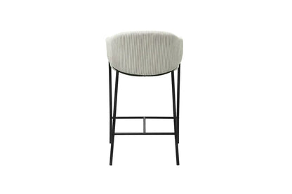 Lot de Chaises de Bar HINAYA en Tissu Gris Clair - 54 x 59 cm ROUSSEAU