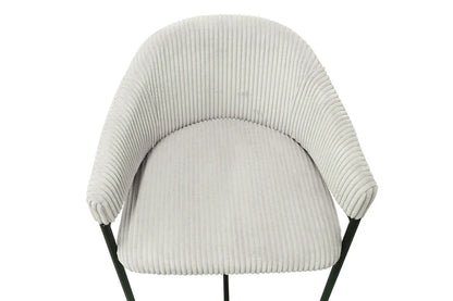 Lot de Chaises de Bar HINAYA en Tissu Gris Clair - 54 x 59 cm ROUSSEAU