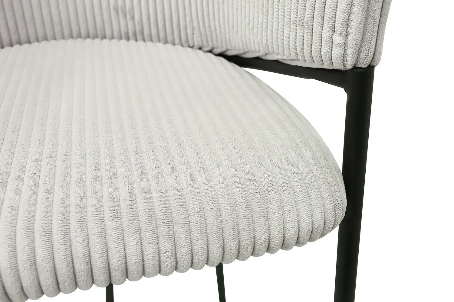 Lot de Chaises de Bar HINAYA en Tissu Gris Clair - 54 x 59 cm ROUSSEAU