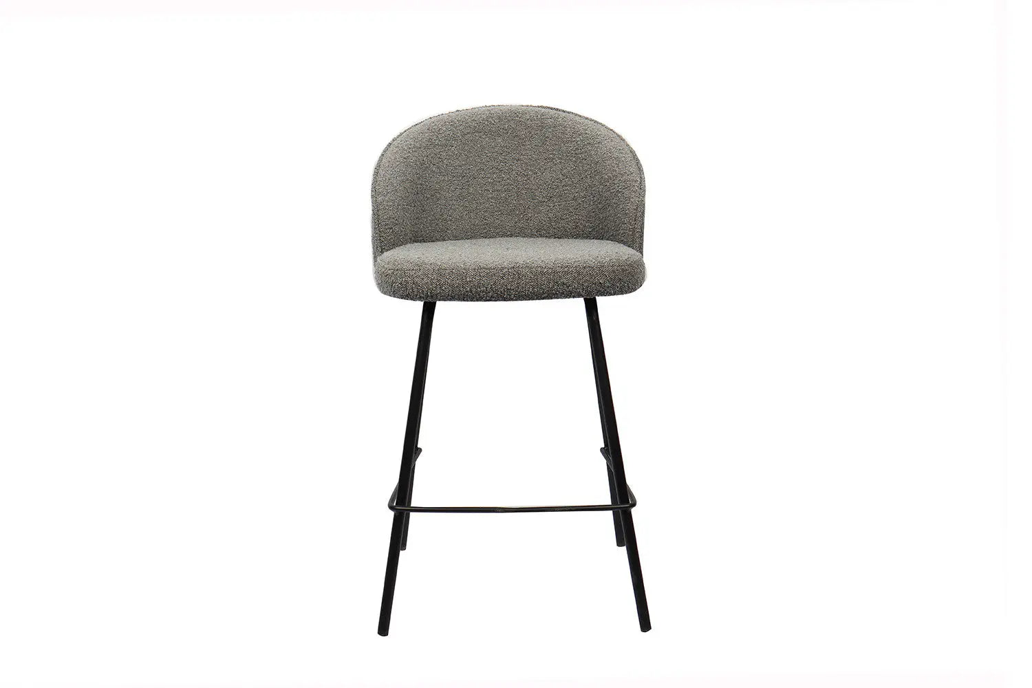 Lot de Chaises de Bar JUNYA en Tissu Bouclé Gris - 52 x 51 cm ROUSSEAU