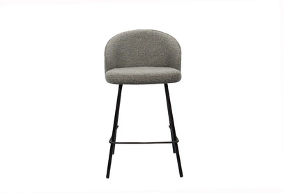 Lot de Chaises de Bar JUNYA en Tissu Bouclé Gris - 52 x 51 cm ROUSSEAU