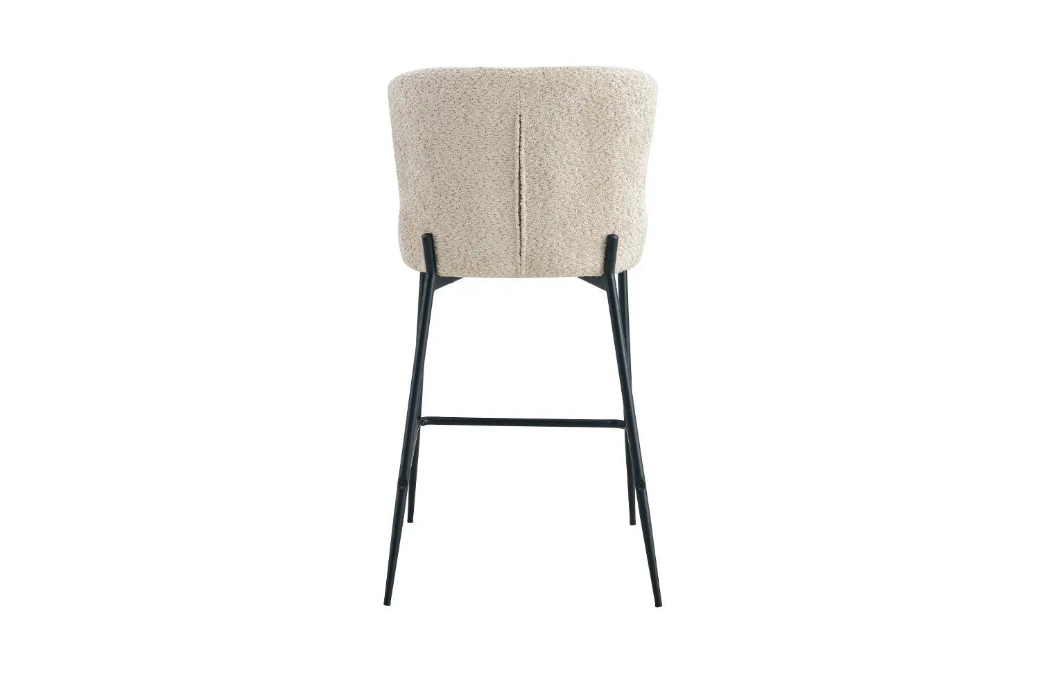 Lot de Chaises de Bar LISE en Tissu Bouclé Beige - 51.5 x 56 cm ROUSSEAU