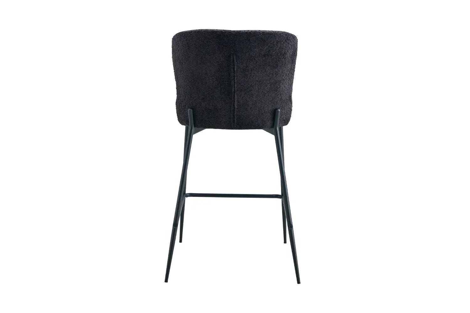 Lot de Chaises de Bar LISE en Tissu Bouclé Gris Foncé - 51.5 x 56 cm ROUSSEAU