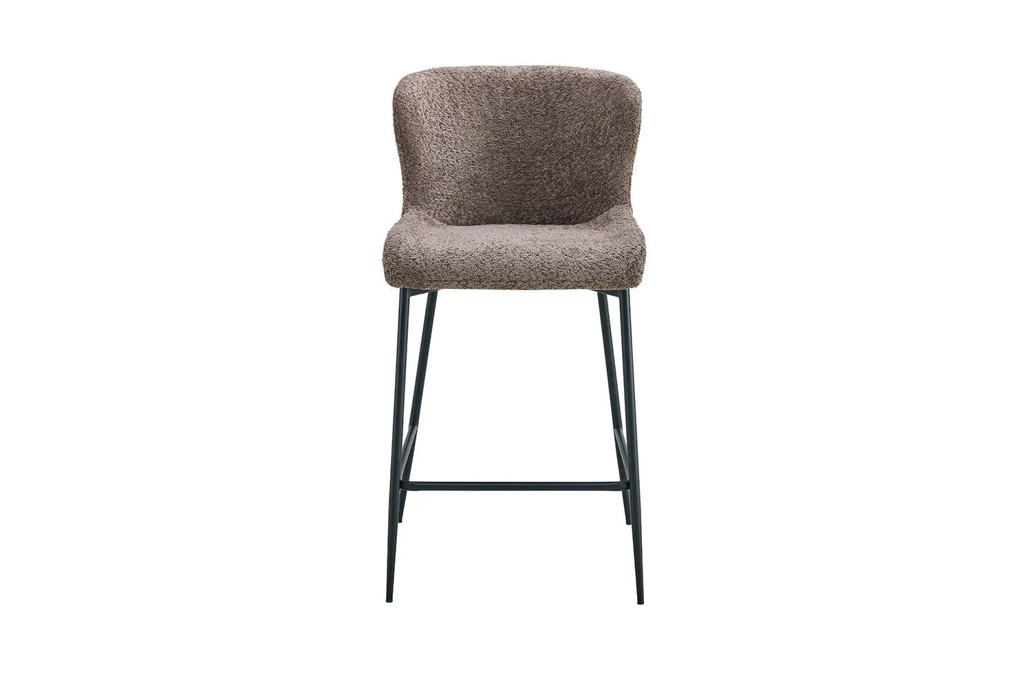 Lot de Chaises de Bar LISE en Tissu Bouclé Sable - 51.5 x 56 cm ROUSSEAU
