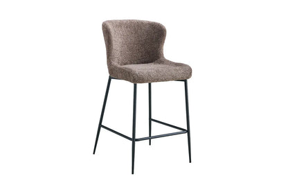 Lot de Chaises de Bar LISE en Tissu Bouclé Sable - 51.5 x 56 cm ROUSSEAU