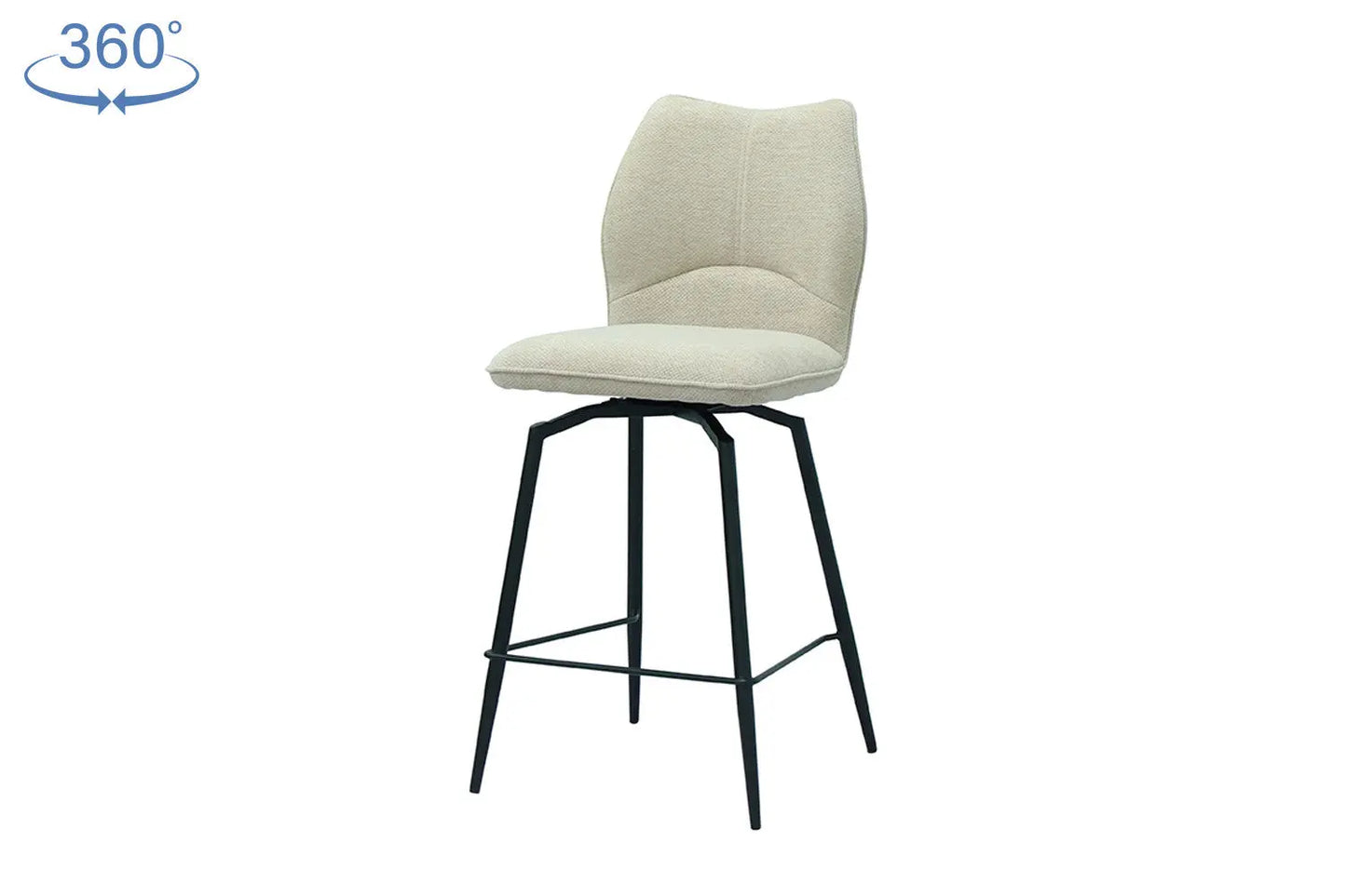 Lot de Chaises de Bar LYARA en Tissu Écru - 48 x 56 cm ROUSSEAU