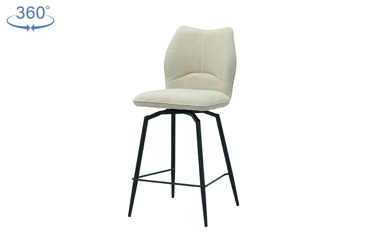 Lot de Chaises de Bar LYARA en Tissu Écru - 48 x 56 cm ROUSSEAU