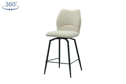 Lot de Chaises de Bar LYARA en Tissu Écru - 48 x 56 cm ROUSSEAU
