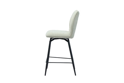 Lot de Chaises de Bar LYARA en Tissu Écru - 48 x 56 cm ROUSSEAU
