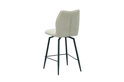 Lot de Chaises de Bar LYARA en Tissu Écru - 48 x 56 cm ROUSSEAU