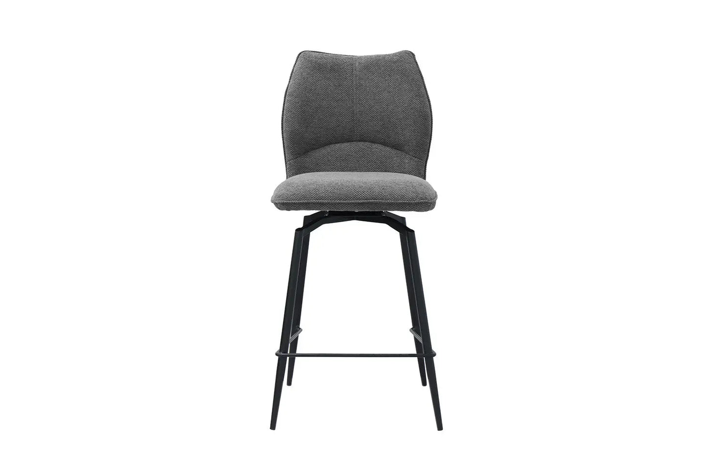 Lot de Chaises de Bar LYARA en Tissu Gris Foncé - 48 x 56 cm ROUSSEAU