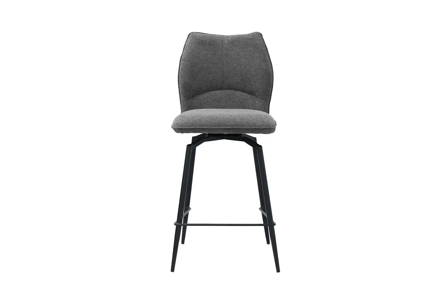 Lot de Chaises de Bar LYARA en Tissu Gris Foncé - 48 x 56 cm ROUSSEAU
