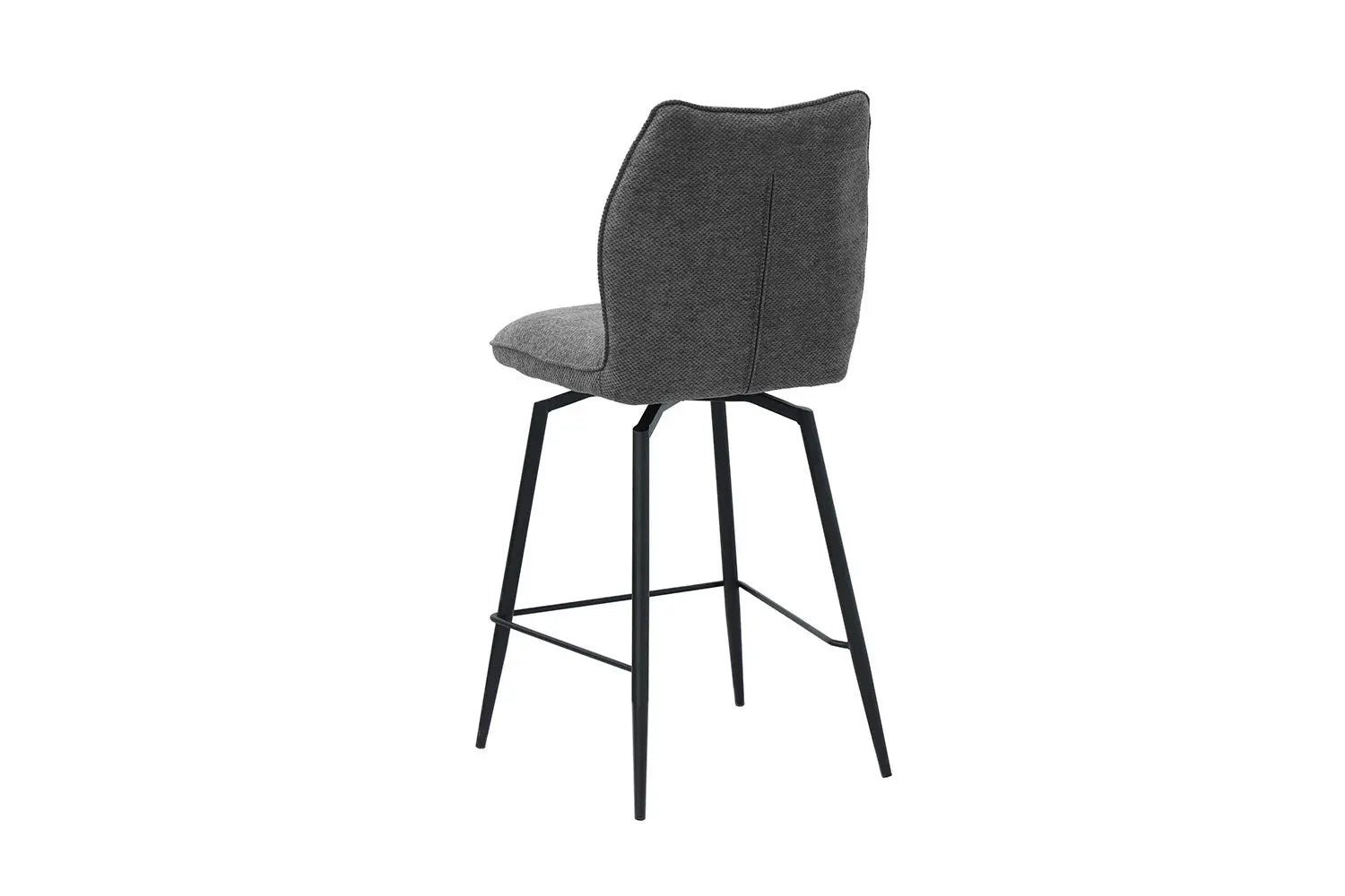 Lot de Chaises de Bar LYARA en Tissu Gris Foncé - 48 x 56 cm ROUSSEAU