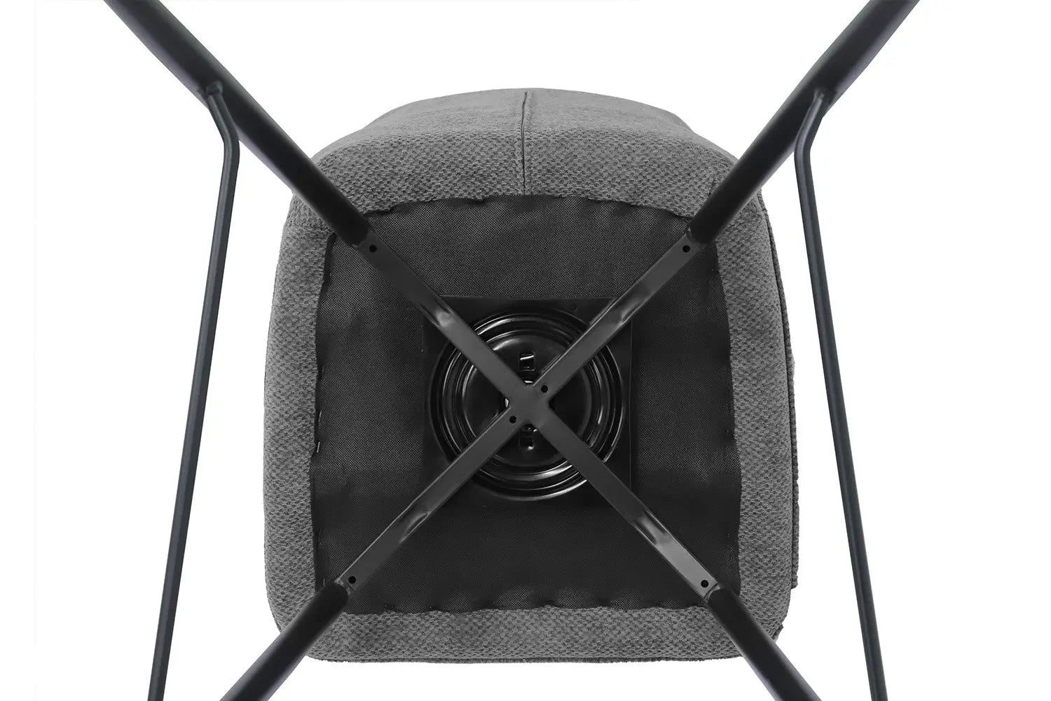 Lot de Chaises de Bar LYARA en Tissu Gris Foncé - 48 x 56 cm ROUSSEAU