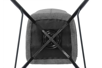 Lot de Chaises de Bar LYARA en Tissu Gris Foncé - 48 x 56 cm ROUSSEAU