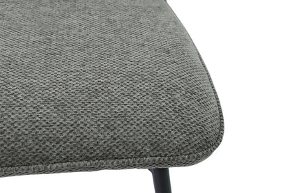 Lot de Chaises de Bar LYARA en Tissu Gris Foncé - 48 x 56 cm ROUSSEAU