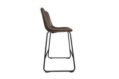 Lot de Chaises de Bar MANCYA en PU Brun Foncé - 48 x 56 cm ROUSSEAU