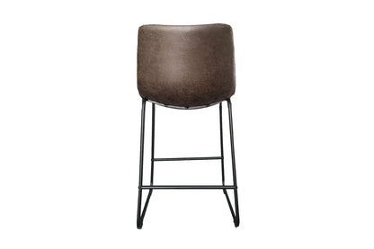 Lot de Chaises de Bar MANCYA en PU Brun Foncé - 48 x 56 cm ROUSSEAU