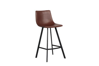 Lot de Chaises de Bar OZAYA en PU Brun - 45 x 49 cm ROUSSEAU