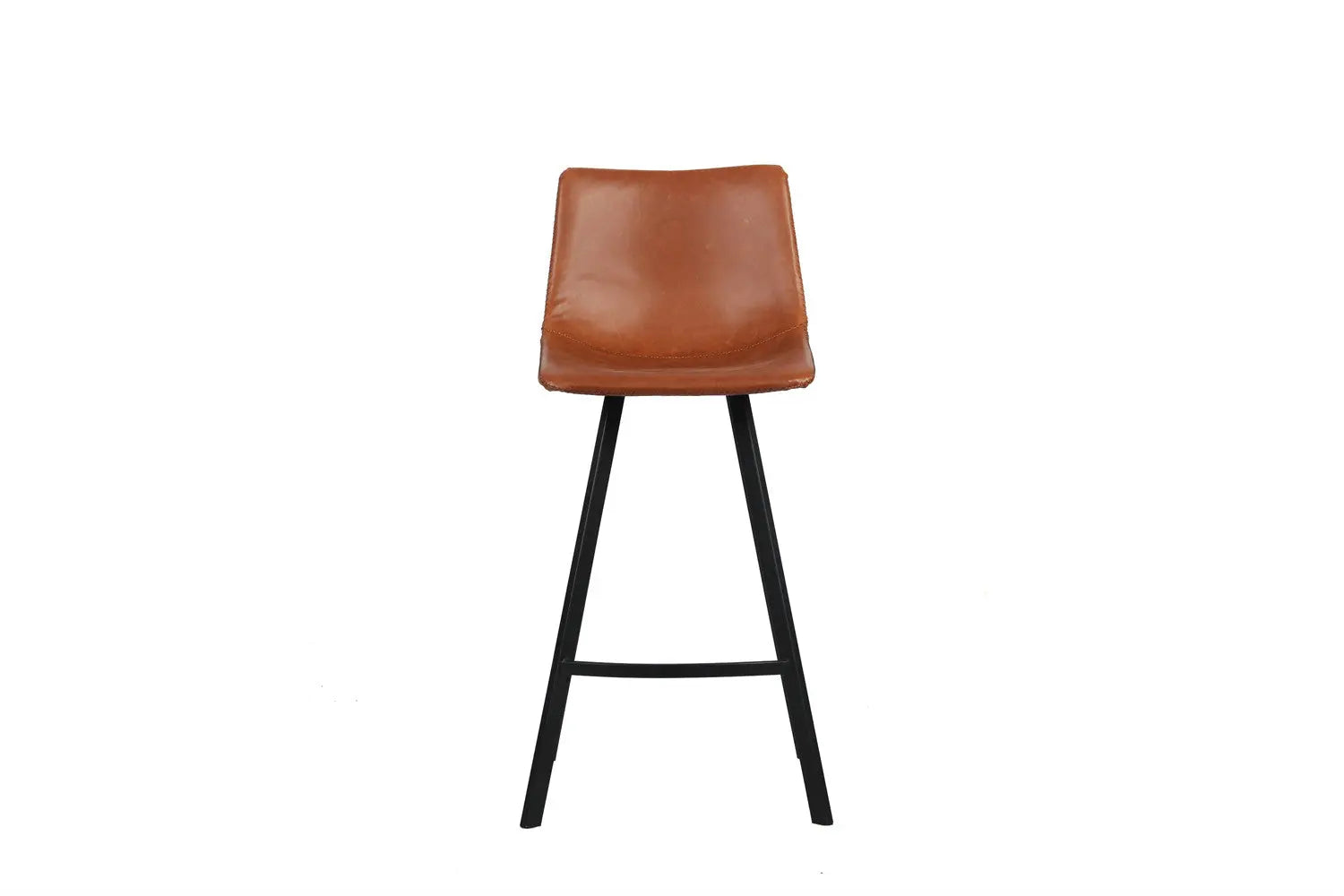 Lot de Chaises de Bar OZAYA en PU Cognac - 45 x 49 cm ROUSSEAU