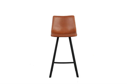 Lot de Chaises de Bar OZAYA en PU Cognac - 45 x 49 cm ROUSSEAU