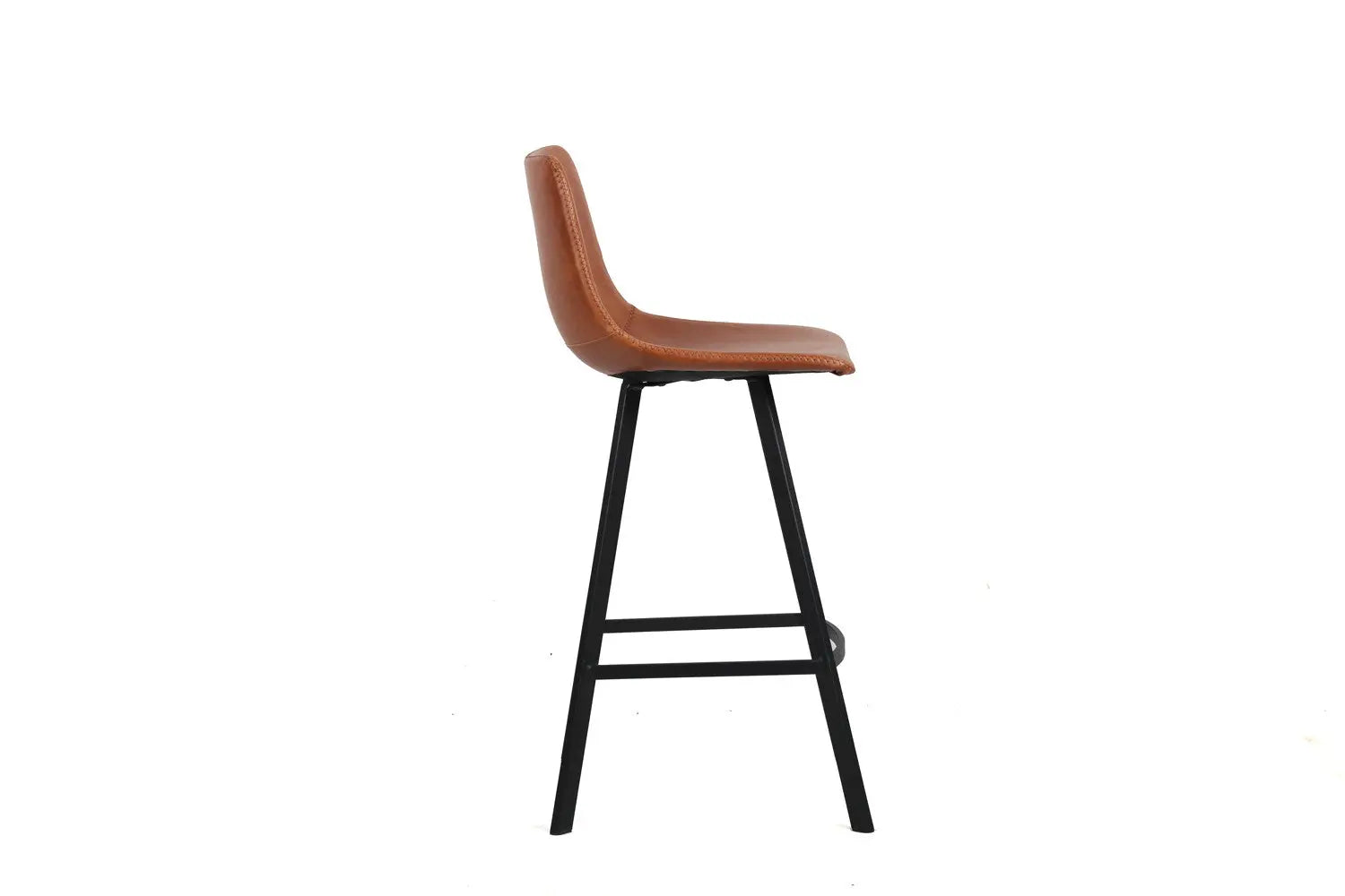 Lot de Chaises de Bar OZAYA en PU Cognac - 45 x 49 cm ROUSSEAU