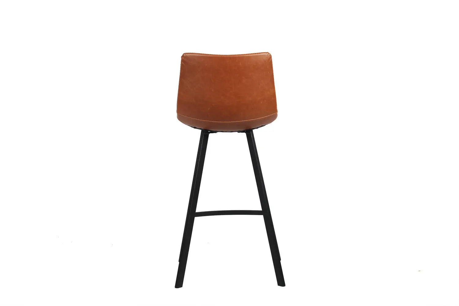 Lot de Chaises de Bar OZAYA en PU Cognac - 45 x 49 cm ROUSSEAU