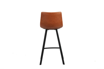 Lot de Chaises de Bar OZAYA en PU Cognac - 45 x 49 cm ROUSSEAU