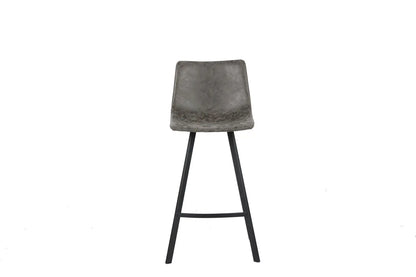 Lot de Chaises de Bar OZAYA en PU Gris - 45 x 49 cm ROUSSEAU