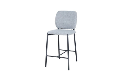 Lot de Chaises de Bar SOPHYA en Tissu Gris Clair - 47 x 56 cm ROUSSEAU