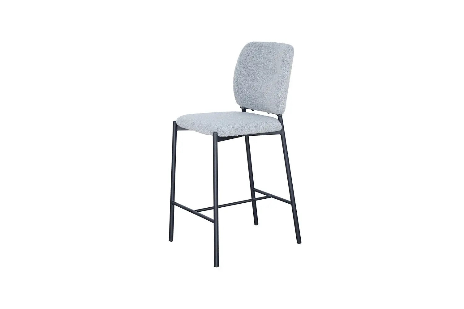 Lot de Chaises de Bar SOPHYA en Tissu Gris Clair - 47 x 56 cm ROUSSEAU