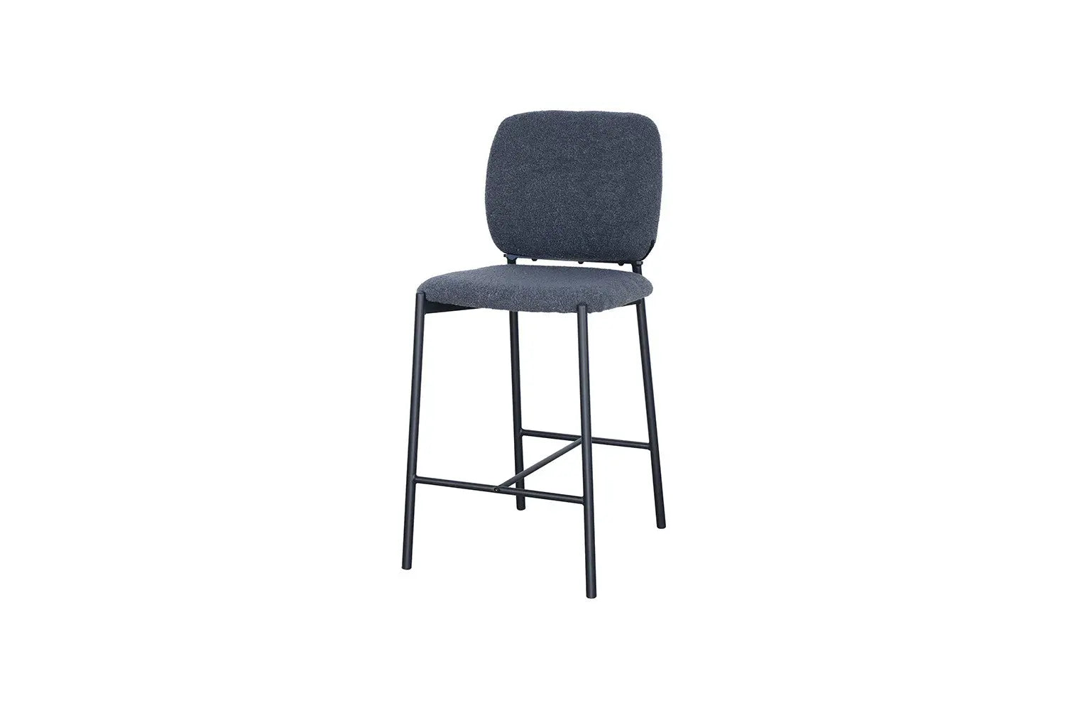 Lot de Chaises de Bar SOPHYA en Tissu Gris Foncé - 47 x 56 cm ROUSSEAU