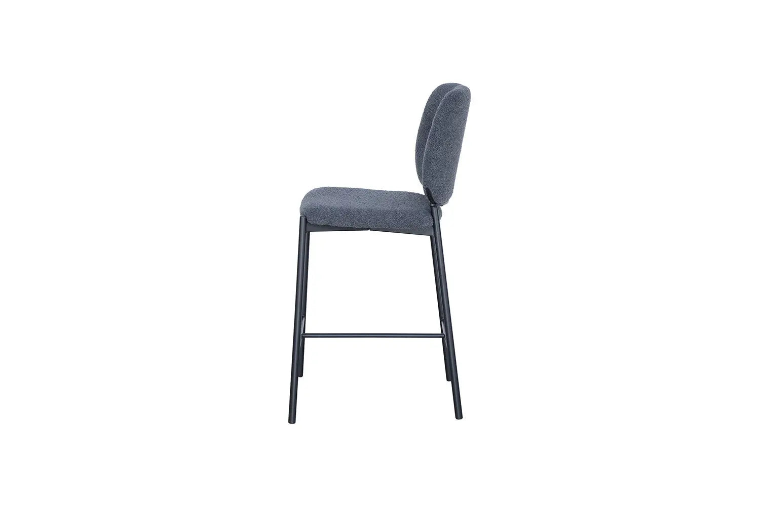 Lot de Chaises de Bar SOPHYA en Tissu Gris Foncé - 47 x 56 cm ROUSSEAU