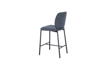 Lot de Chaises de Bar SOPHYA en Tissu Gris Foncé - 47 x 56 cm ROUSSEAU