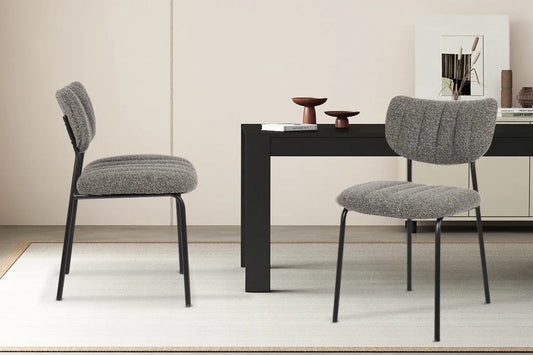 Lot de Chaises de Salle à Manger ANITA Gris Foncé - 72 x 53 cm ROUSSEAU