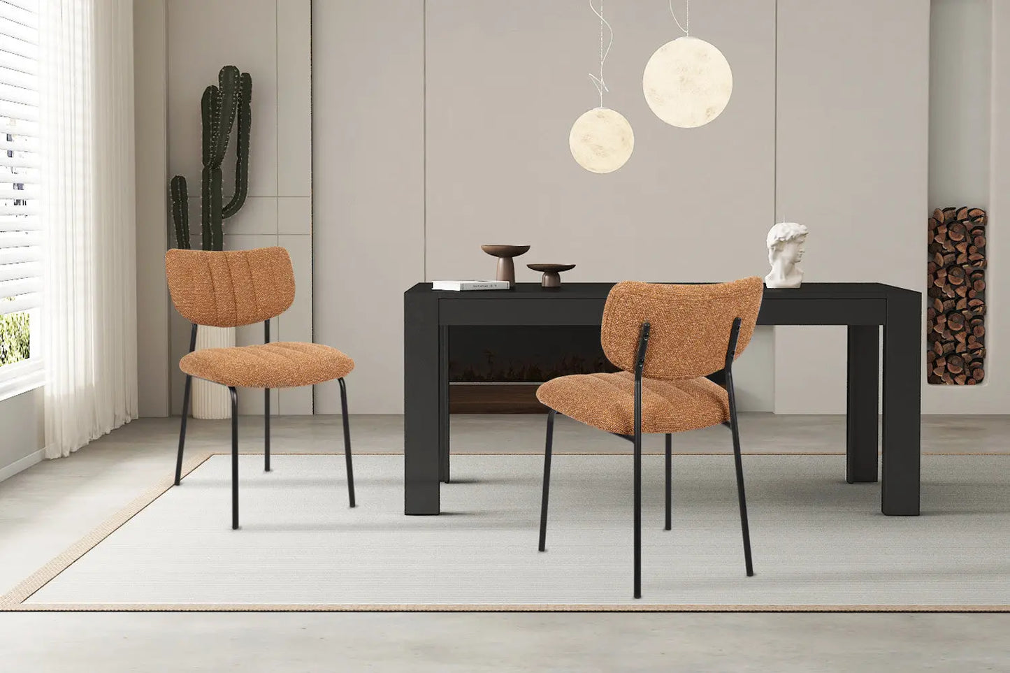 Lot de Chaises de Salle à Manger ANITA Orange - 72 x 53 cm ROUSSEAU