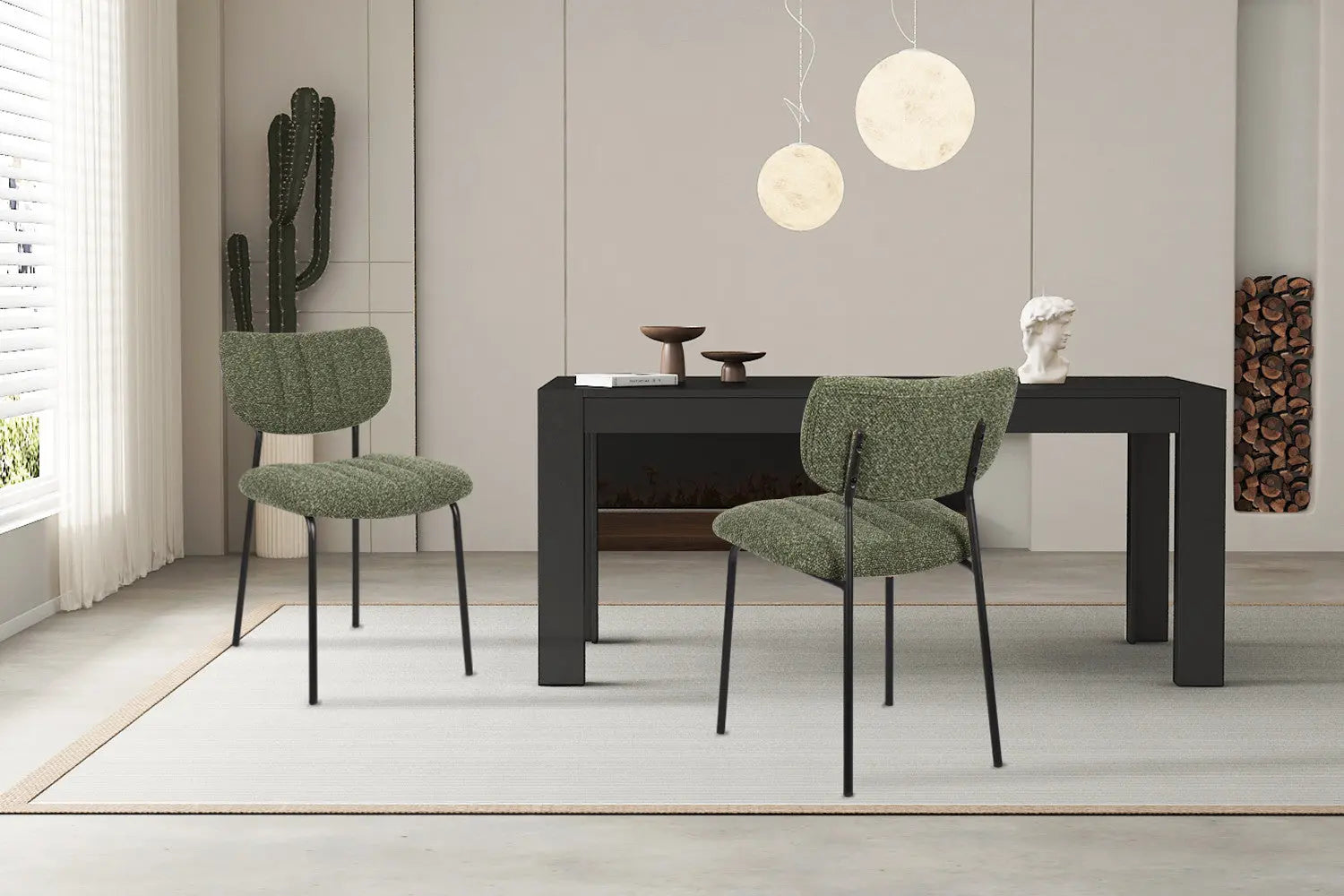 Lot de Chaises de Salle à Manger ANITA Vert - 72 x 53 cm ROUSSEAU
