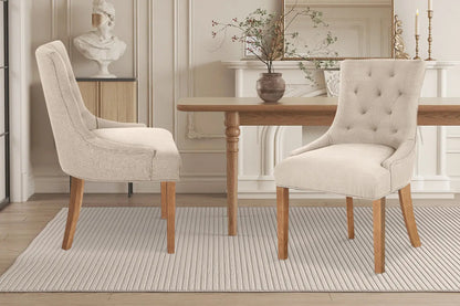 Lot de Chaises de Salle à Manger FANCYA Sable - 56 x 60 cm ROUSSEAU
