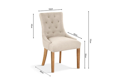 Lot de Chaises de Salle à Manger FANCYA Sable - 56 x 60 cm ROUSSEAU