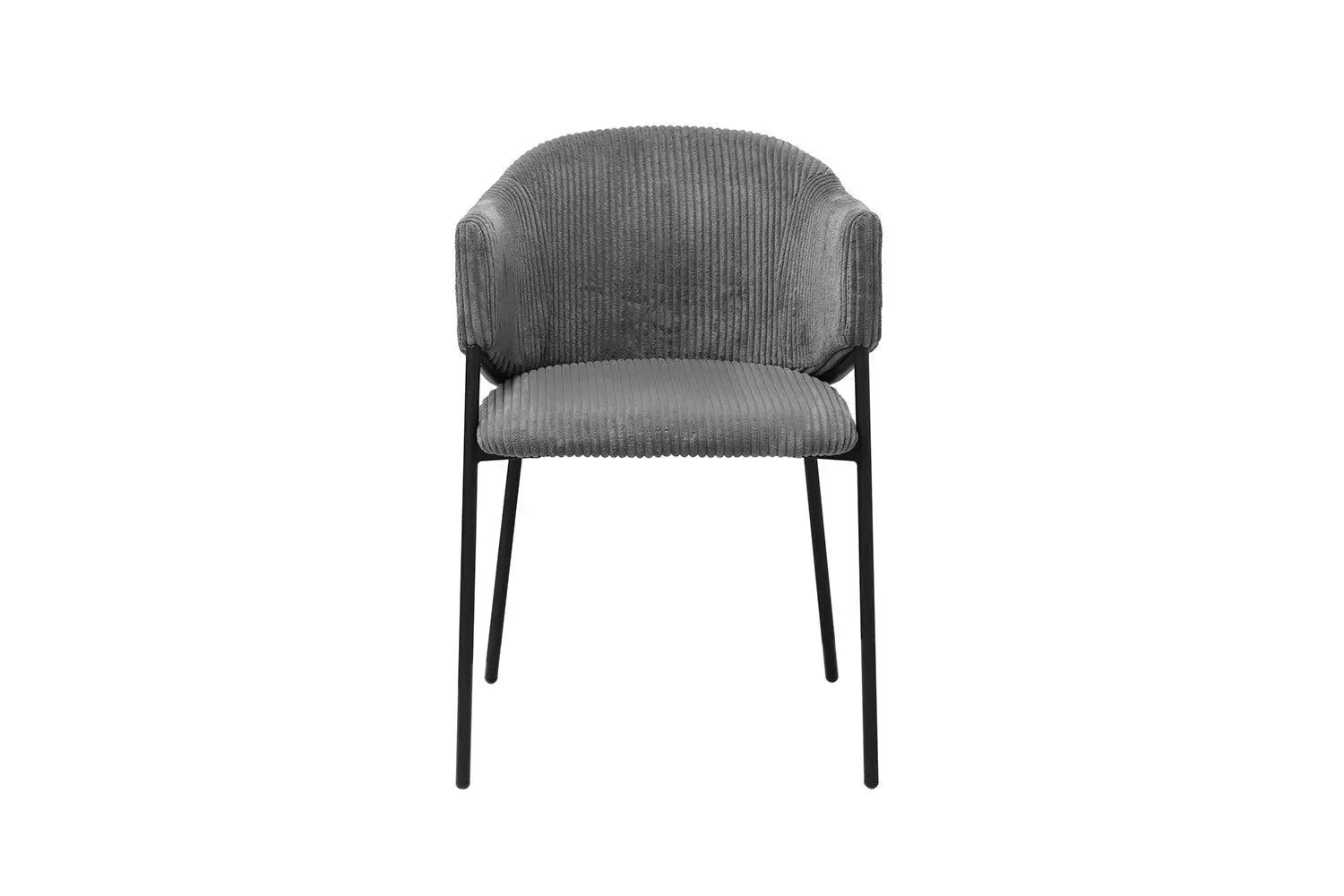 Lot de Chaises de Salle à Manger HINAYA en Tissu Gris Foncé - 54 x 62 cm ROUSSEAU