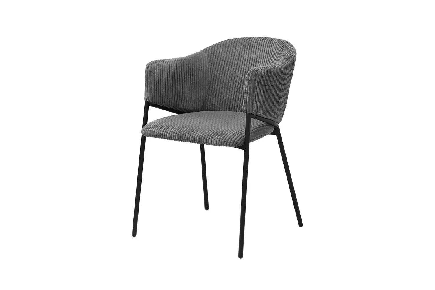 Lot de Chaises de Salle à Manger HINAYA en Tissu Gris Foncé - 54 x 62 cm ROUSSEAU