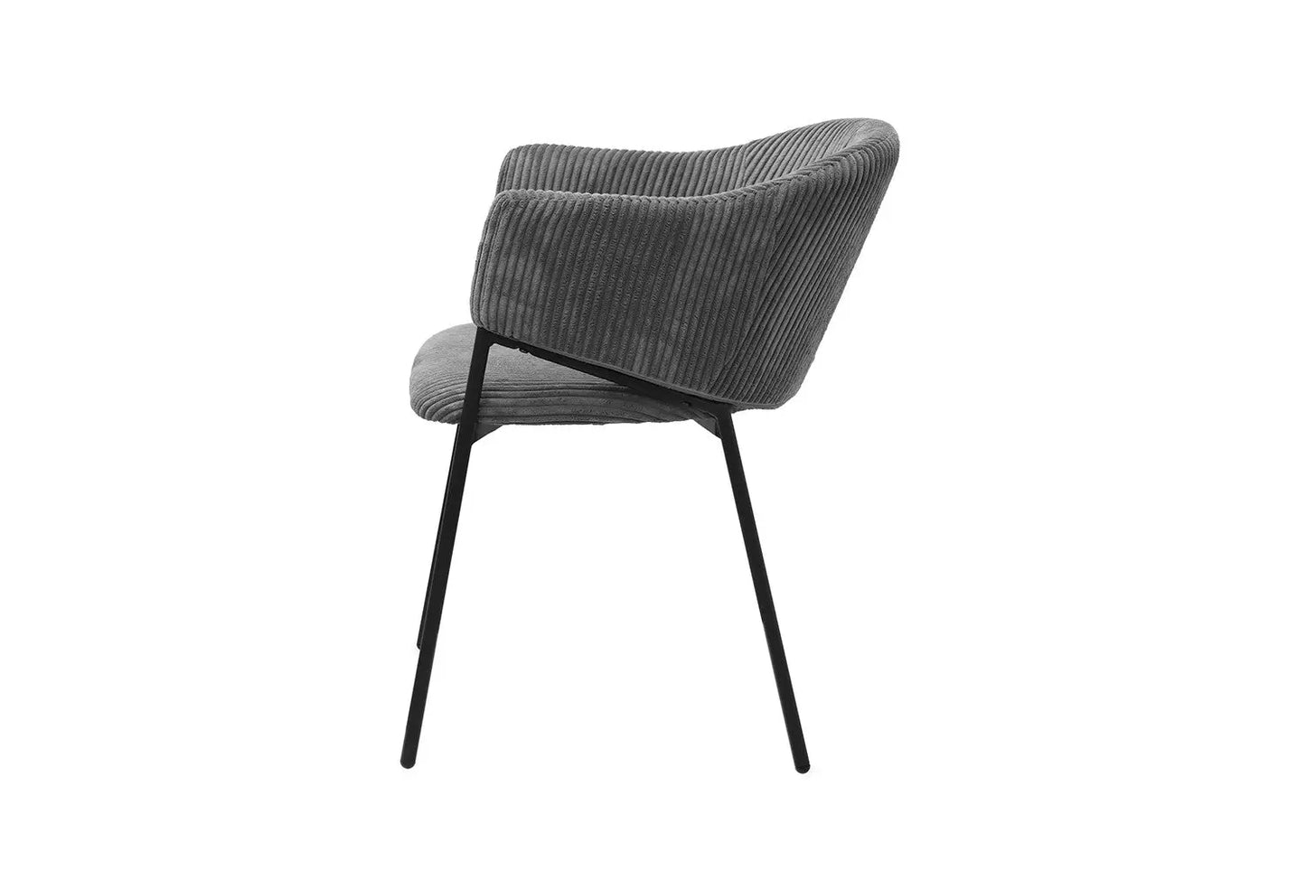 Lot de Chaises de Salle à Manger HINAYA en Tissu Gris Foncé - 54 x 62 cm ROUSSEAU