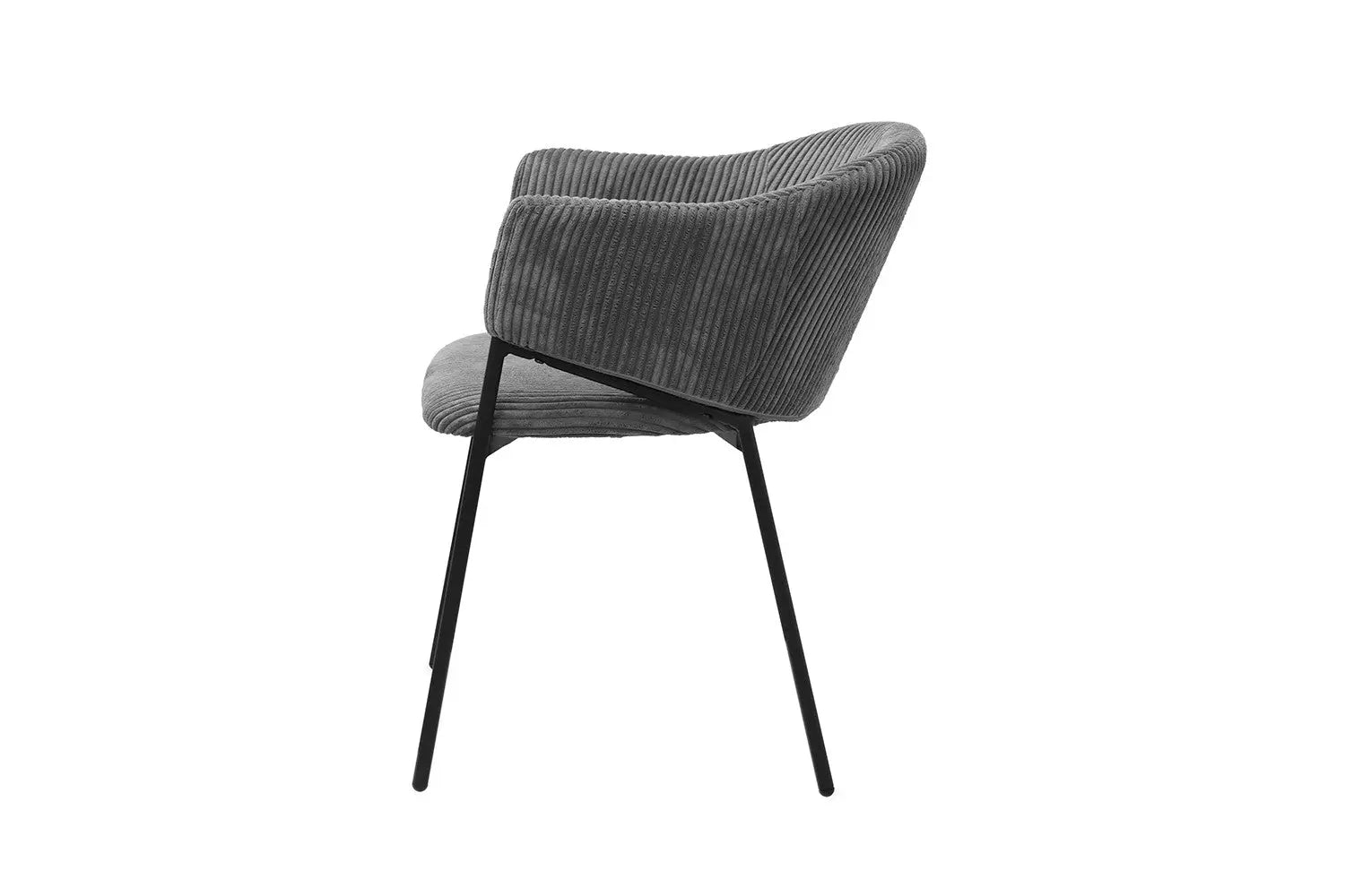 Lot de Chaises de Salle à Manger HINAYA en Tissu Gris Foncé - 54 x 62 cm ROUSSEAU