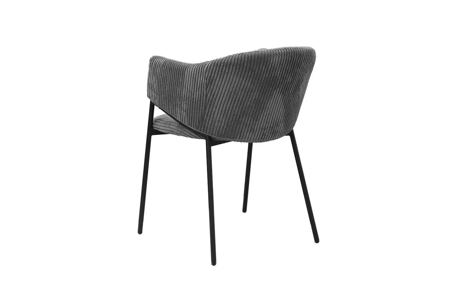Lot de Chaises de Salle à Manger HINAYA en Tissu Gris Foncé - 54 x 62 cm ROUSSEAU