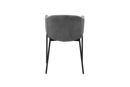 Lot de Chaises de Salle à Manger HINAYA en Tissu Gris Foncé - 54 x 62 cm ROUSSEAU