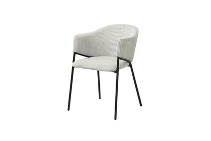Lot de Chaises de Salle à Manger HINYA en Tissu Gris Clair - 54 x 62 cm ROUSSEAU