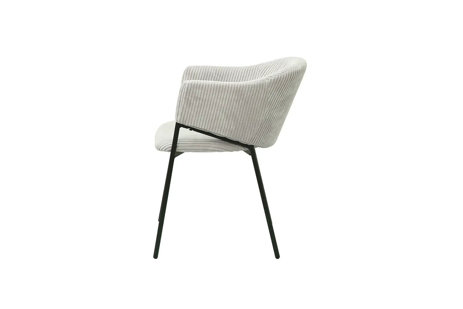 Lot de Chaises de Salle à Manger HINYA en Tissu Gris Clair - 54 x 62 cm ROUSSEAU